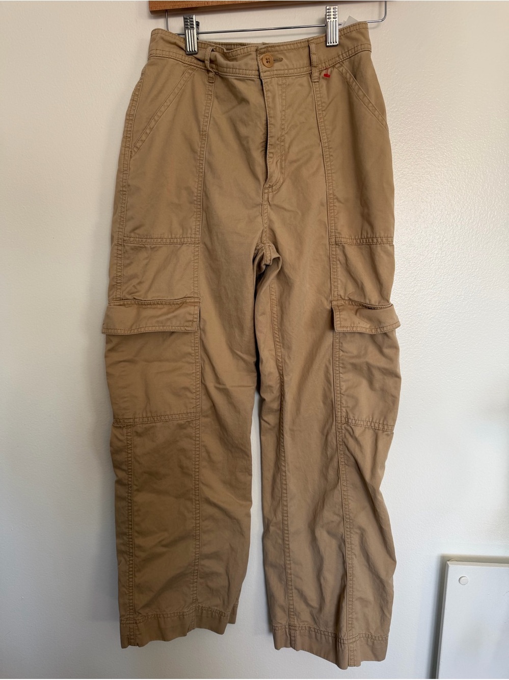 Vintage Abercrombie & Fitch Khaki Drawstring Baggy Cargo Pants 27 4S Y2K